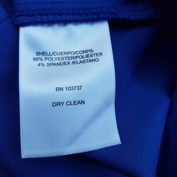 DONNA MORGAN *NWOT* Classic 3/4 Bishop Sleeve Dress Royal Blue Size 8 Stunning - Picture 6 of 16